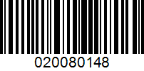 Barcode for 020080148