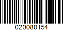 Barcode for 020080154