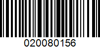 Barcode for 020080156