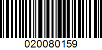 Barcode for 020080159