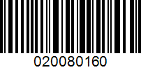 Barcode for 020080160