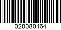 Barcode for 020080164