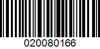 Barcode for 020080166