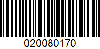 Barcode for 020080170