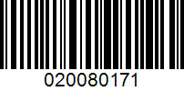 Barcode for 020080171