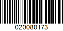 Barcode for 020080173