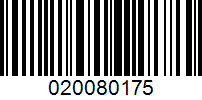 Barcode for 020080175