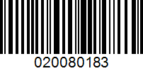 Barcode for 020080183