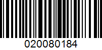 Barcode for 020080184