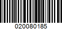 Barcode for 020080185