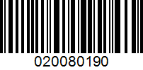 Barcode for 020080190