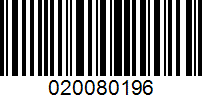 Barcode for 020080196