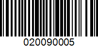 Barcode for 020090005