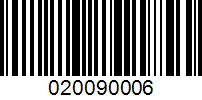 Barcode for 020090006