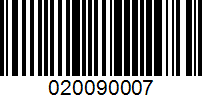 Barcode for 020090007