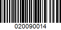 Barcode for 020090014