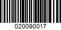 Barcode for 020090017