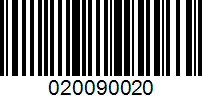 Barcode for 020090020