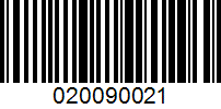 Barcode for 020090021