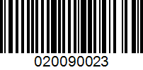 Barcode for 020090023