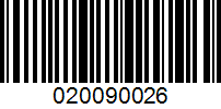 Barcode for 020090026