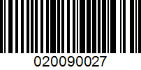 Barcode for 020090027