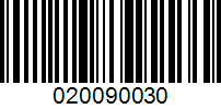 Barcode for 020090030