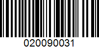 Barcode for 020090031