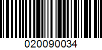 Barcode for 020090034