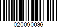 Barcode for 020090036