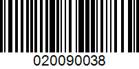 Barcode for 020090038