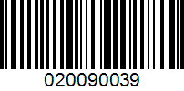 Barcode for 020090039