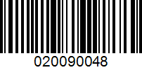 Barcode for 020090048