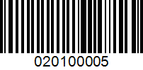 Barcode for 020100005