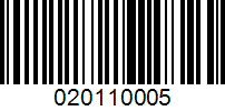 Barcode for 020110005