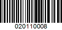 Barcode for 020110008