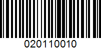Barcode for 020110010