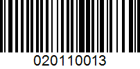 Barcode for 020110013