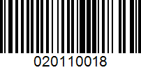 Barcode for 020110018