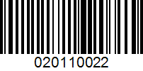 Barcode for 020110022
