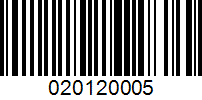 Barcode for 020120005