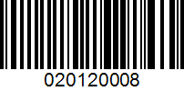 Barcode for 020120008