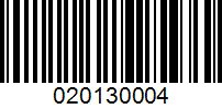 Barcode for 020130004