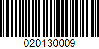 Barcode for 020130009