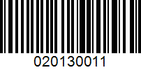 Barcode for 020130011