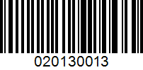 Barcode for 020130013