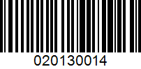 Barcode for 020130014