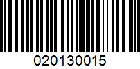 Barcode for 020130015