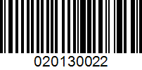 Barcode for 020130022