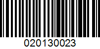 Barcode for 020130023